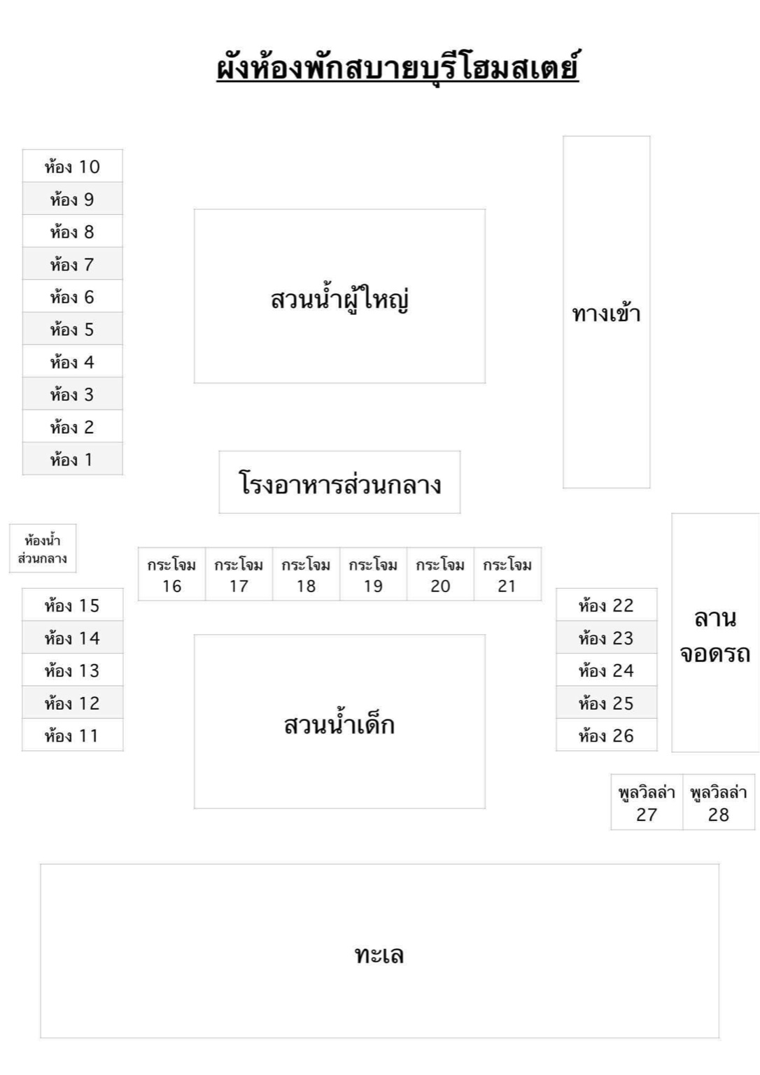 ผังห้องพัก
